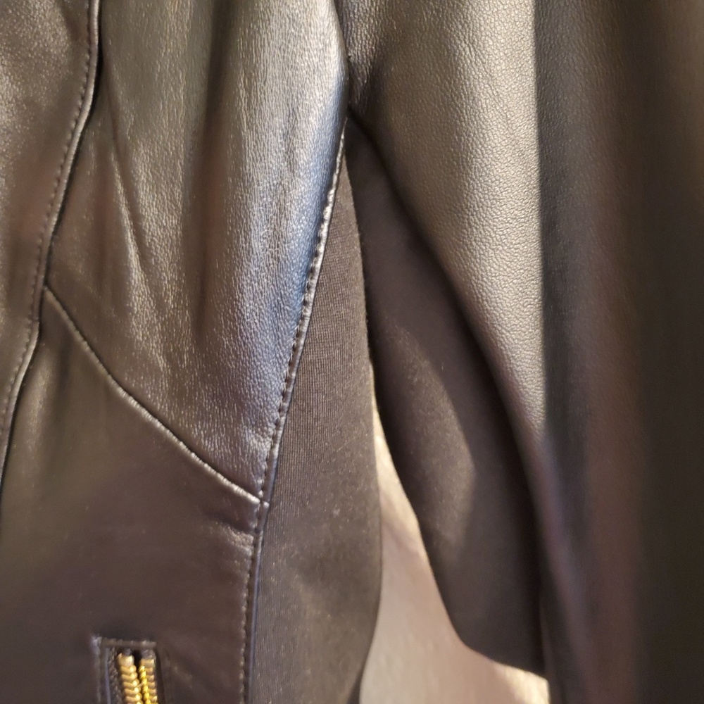 Lamb leather black jacket small - Picture 7 of 8